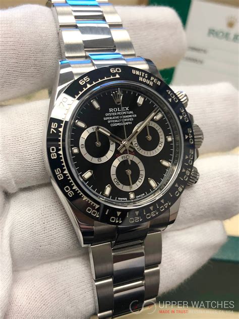 rolex daytona watch value|rolex daytona black dial price.